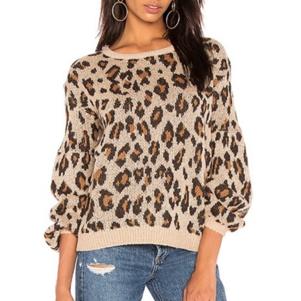 Amuse Society Leopard Sweater